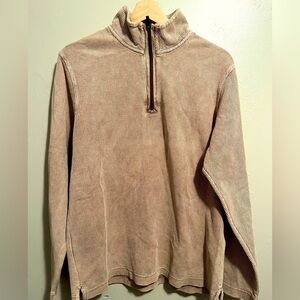 Royal Robbins Outdoor Travel Clothing Ribbed Cream Quarter Zip Sweater Medium